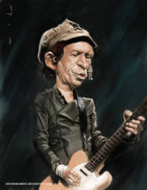 Keith Richards of The Rolling Stones by devonneamos
