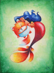 Mermaid in love 
6x8 in by rapounzelle