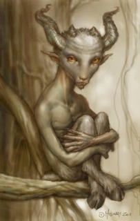 Faun on a branch by fernandomolinariArt