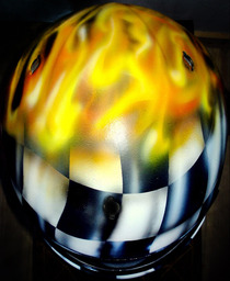 Fire flag helmet! by BCGH