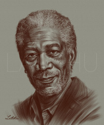 Morgan Freeman by Latchu